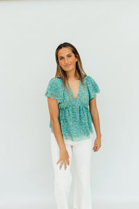 Feelin' Fussy Top (Aqua)